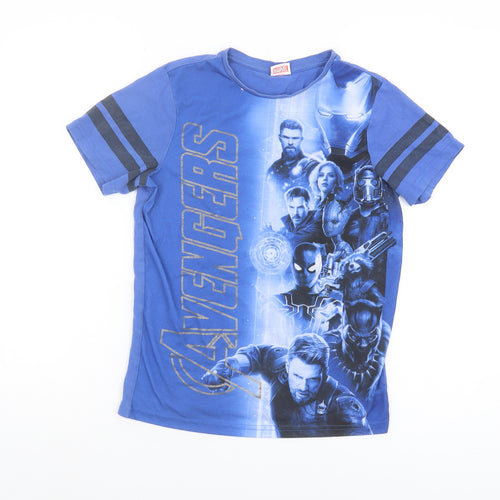 Marvel Boys Blue Avengers T-Shirt 9-10 Years Superhero Casual