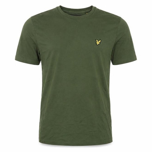 Lyle & Scott Men's Green Cotton T-Shirt, M, Logo Accent