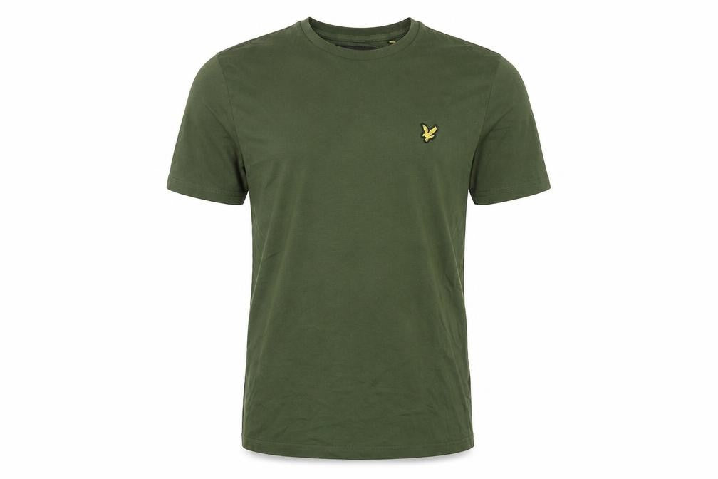 Lyle & Scott Men's Green Cotton T-Shirt, M, Logo Accent