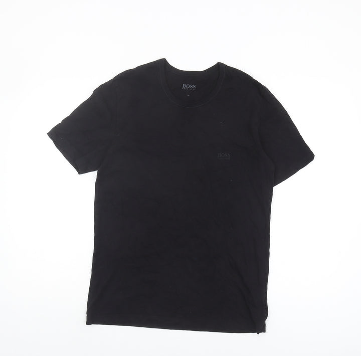 Boss Men's Black Cotton Crew Neck T-Shirt M