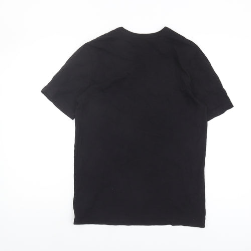 Boss Men's Black Cotton Crew Neck T-Shirt M