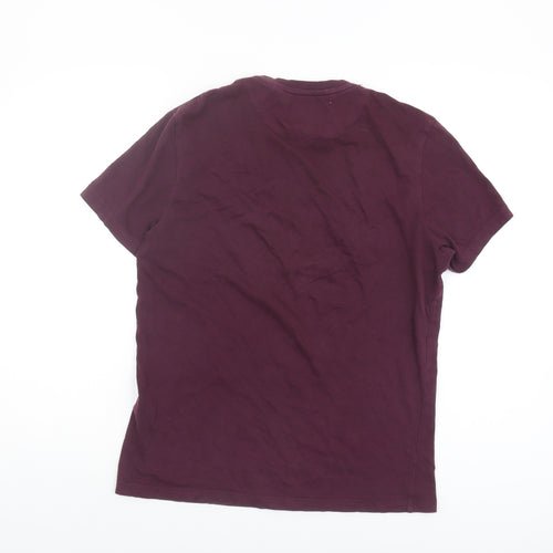 Lyle & Scott Men's Purple Cotton T-Shirt Size S