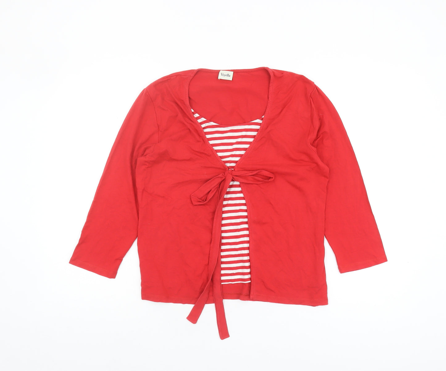 Viyella Women's Red Tunic Blouse, M, Stylish and Casual