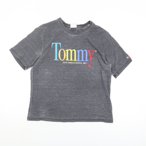 Tommy Jeans Unisex Grey T-Shirt, Size S, Casual Style