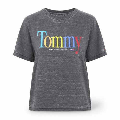 Tommy Jeans Unisex Grey T-Shirt, Size S, Casual Style