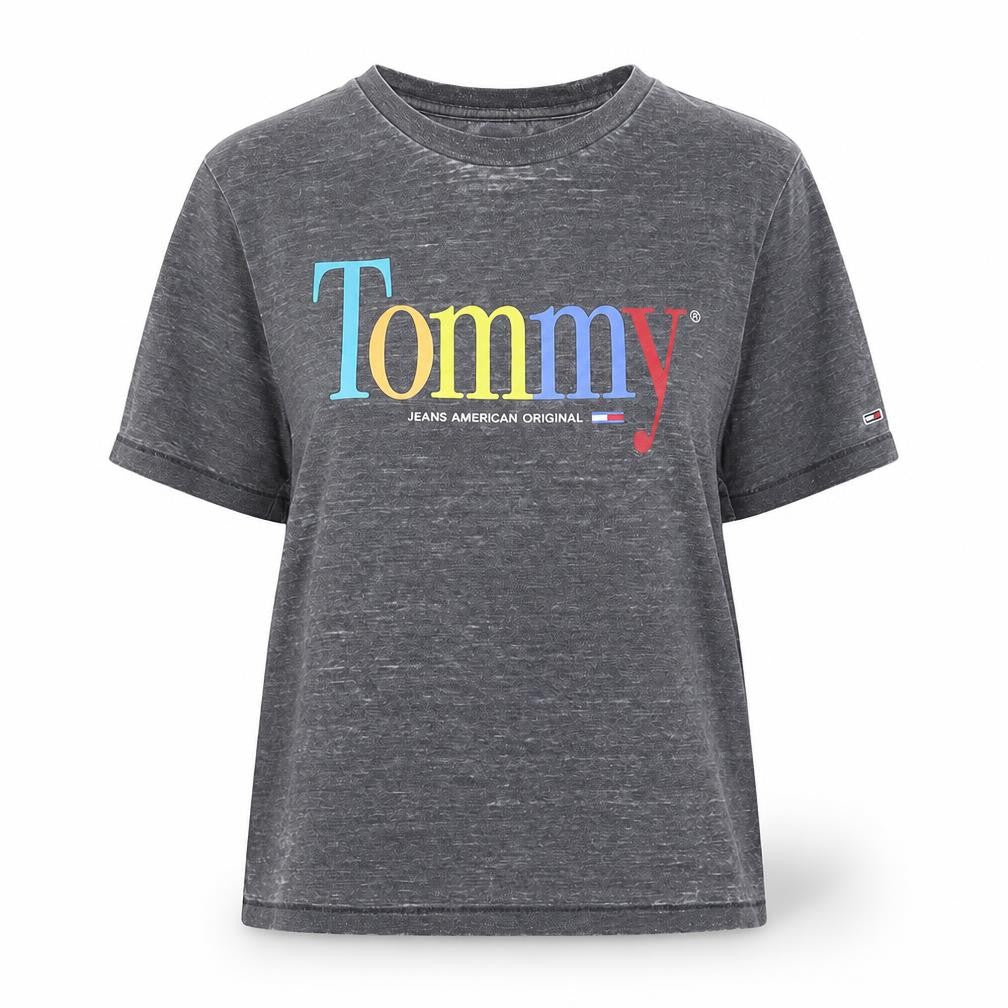 Tommy Jeans Unisex Grey T-Shirt, Size S, Casual Style