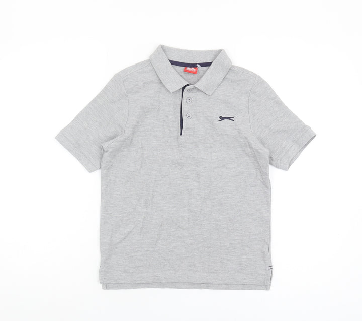 Slazenger Boys' Grey Polo Shirt, 9-10 Years, Casual