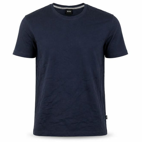 BOSS Men's Blue T-Shirt, Large, Short Sleeve, Crew Neck