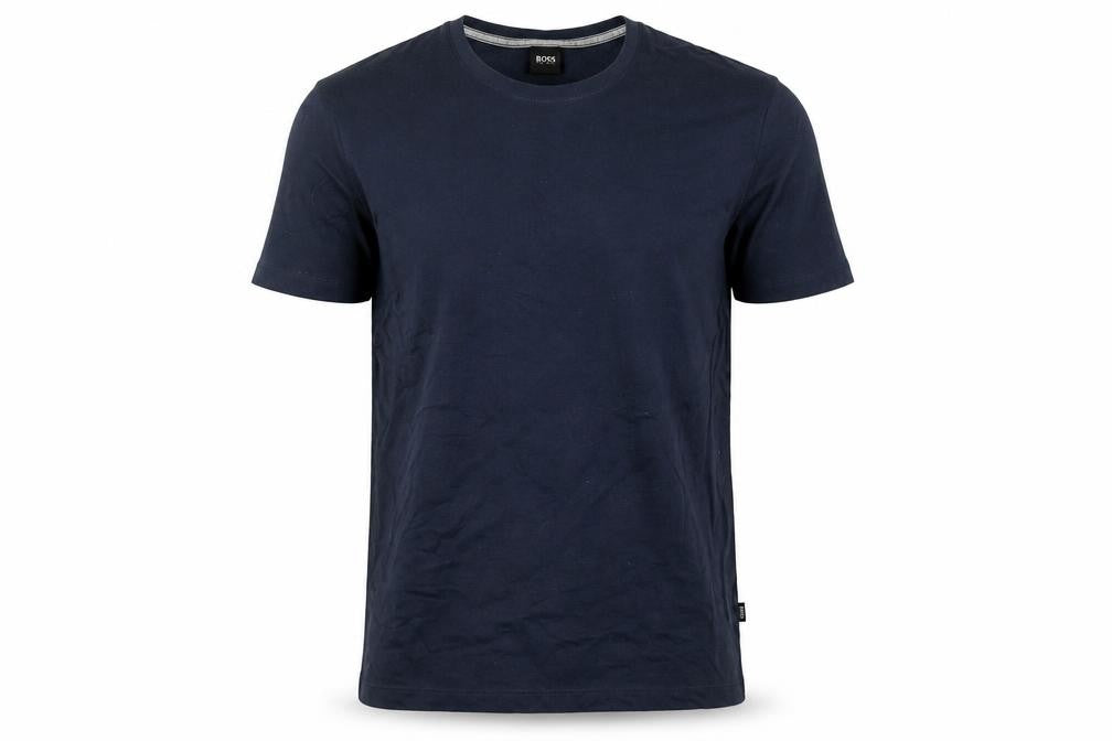 BOSS Men's Blue T-Shirt, Large, Short Sleeve, Crew Neck