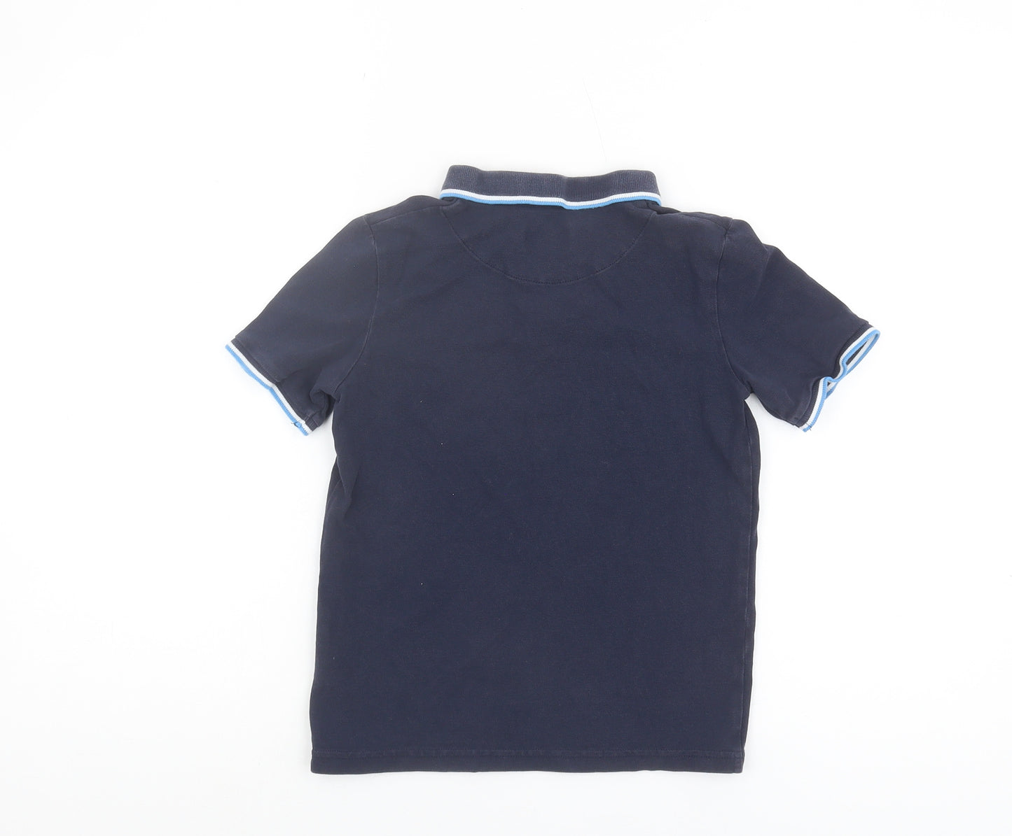 Penguin Boys Blue Polo Shirt 8-9 Years, Short Sleeve, Logo Accent
