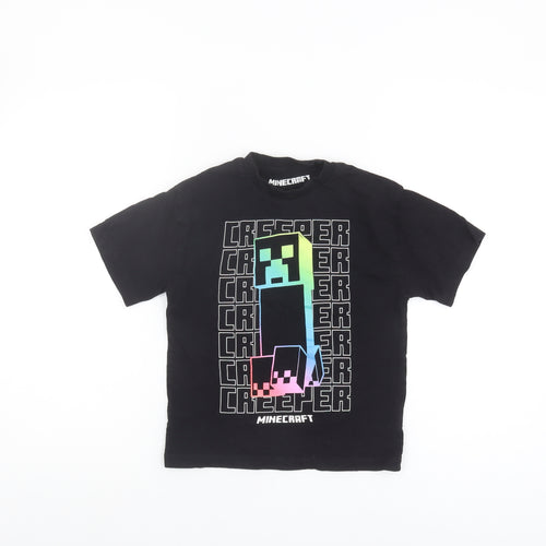 Next Boys' Minecraft Black Graphic T-Shirt, 6 Years
