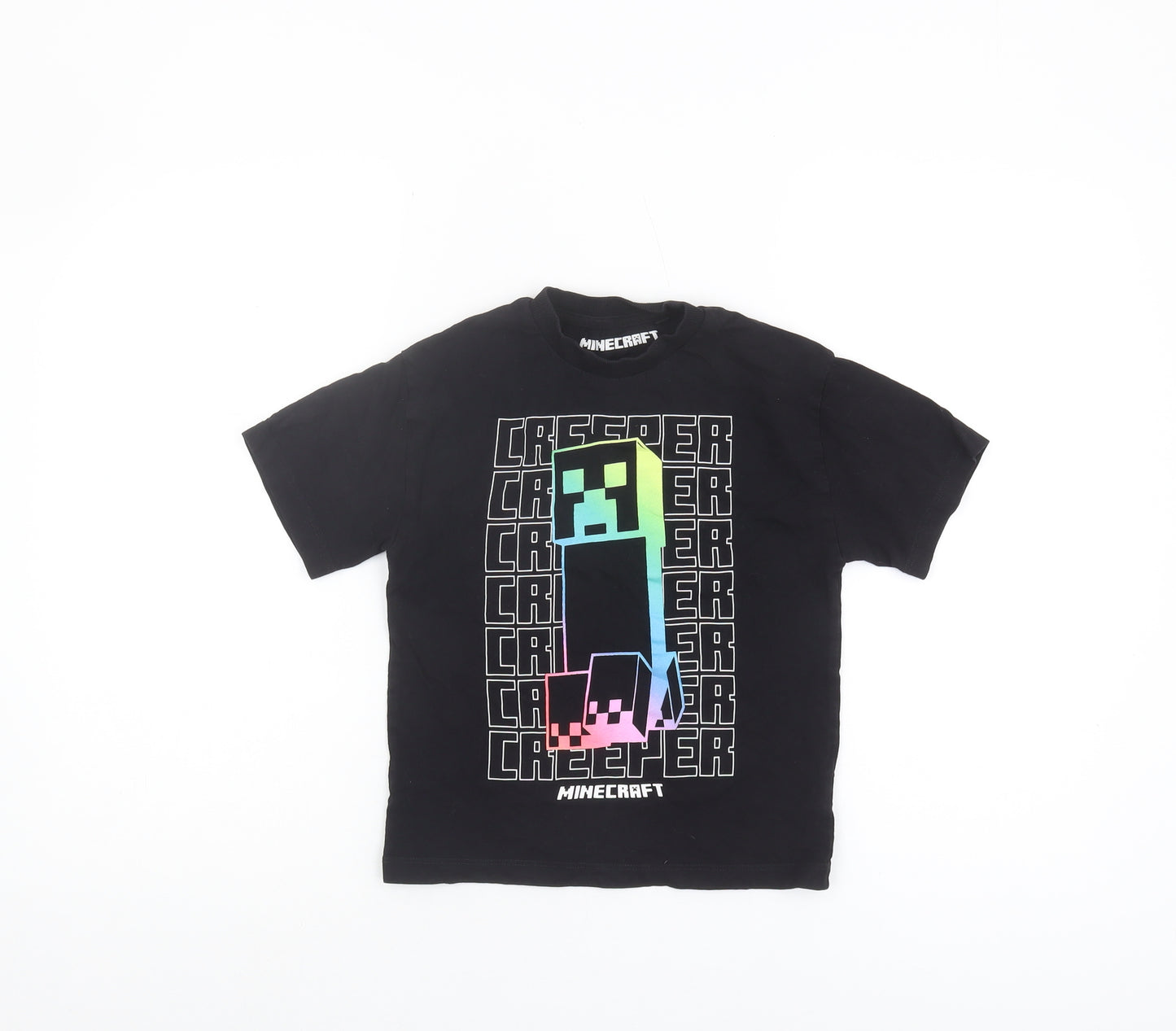 Next Boys' Minecraft Black Graphic T-Shirt, 6 Years