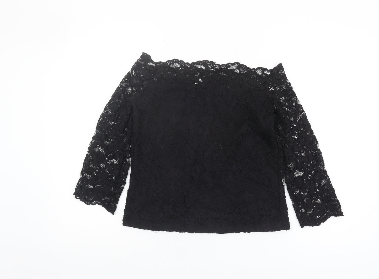 H&M Women’s Black Lace Off-Shoulder Blouse L