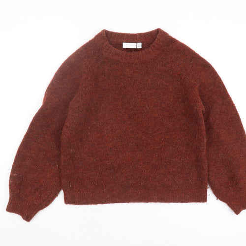 VILA Women's Brown Crew Neck Pullover Jumper XS