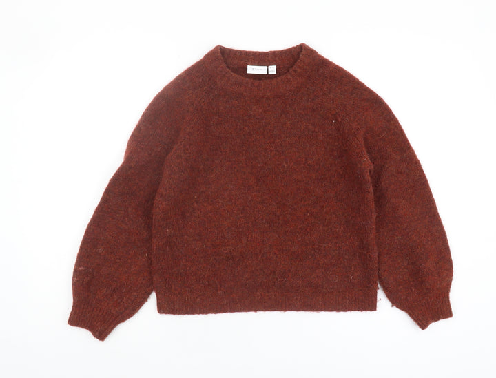 VILA Women's Brown Crew Neck Pullover Jumper XS