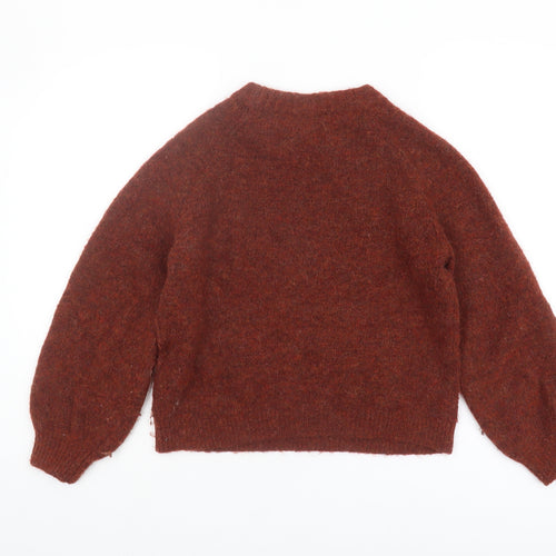 VILA Women's Brown Crew Neck Pullover Jumper XS