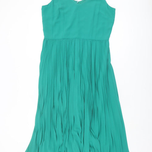 Roman Women's Green Slip Dress Size 14
