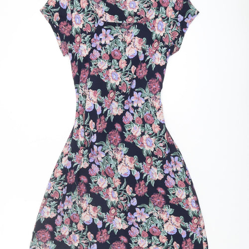 Fat Face Women's Floral Short Sleeve Dress Size 12