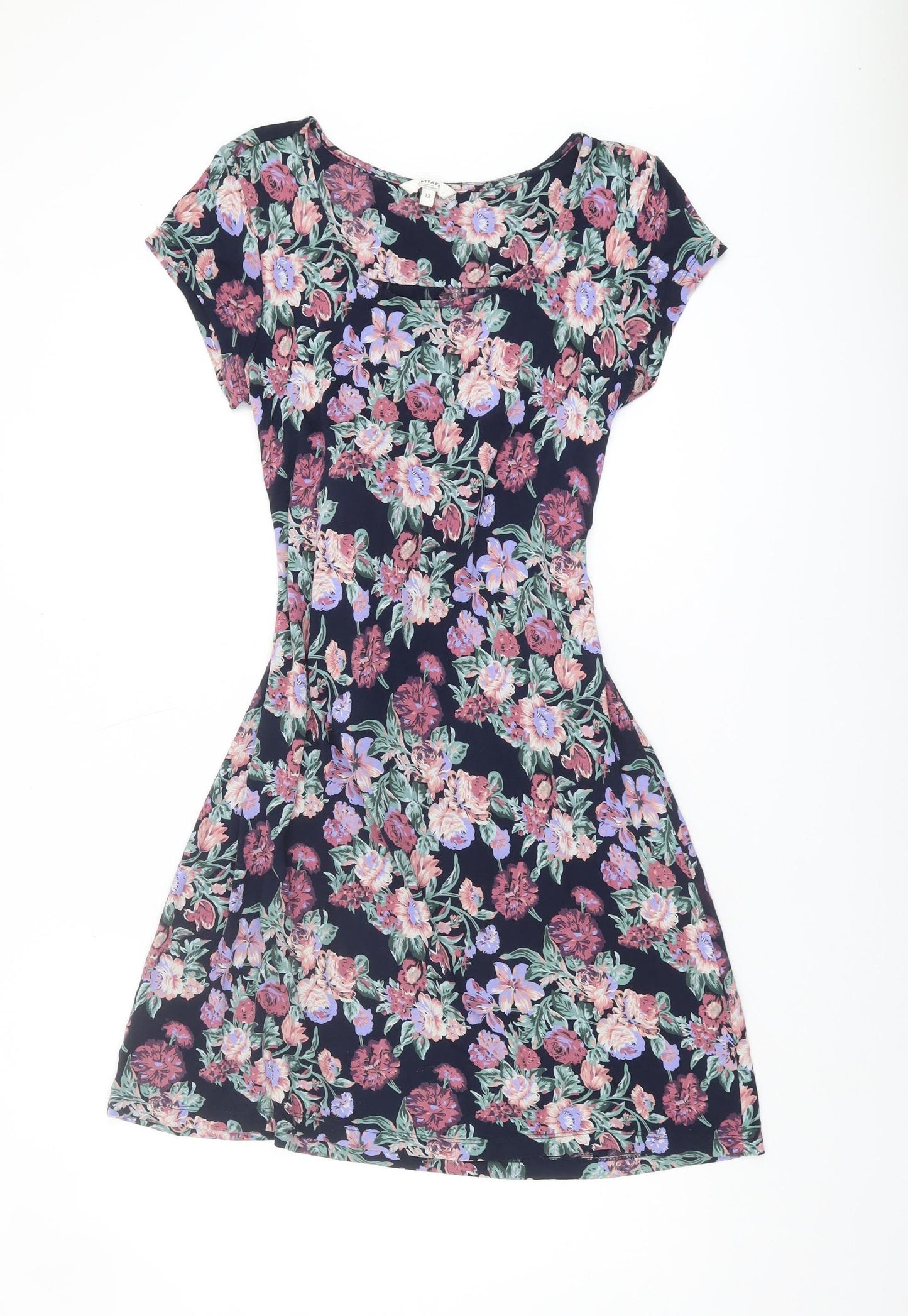 Fat Face Women's Floral Short Sleeve Dress Size 12