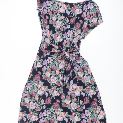 Fat Face Women's Floral Short Sleeve Dress Size 12