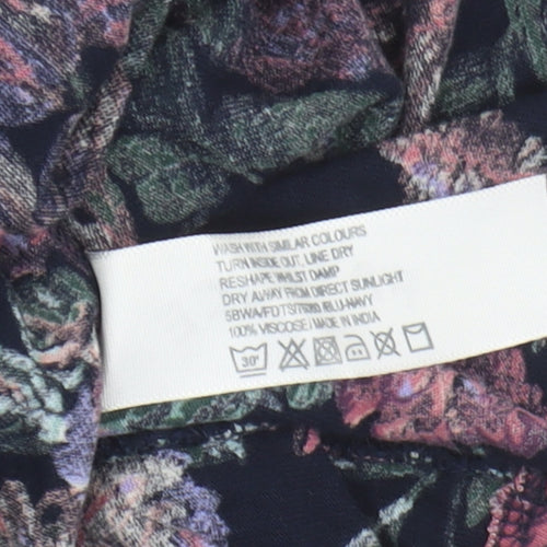 Fat Face Women's Floral Short Sleeve Dress Size 12