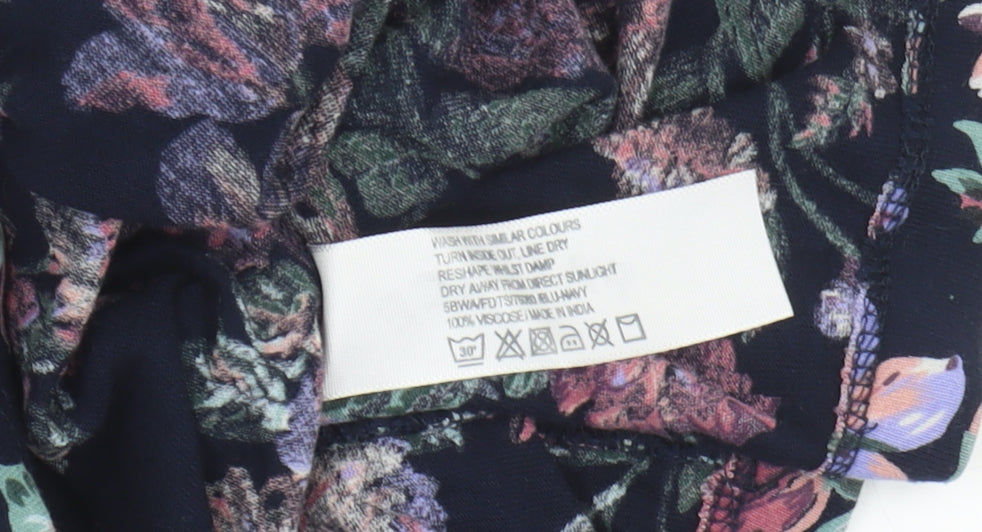 Fat Face Women's Floral Short Sleeve Dress Size 12