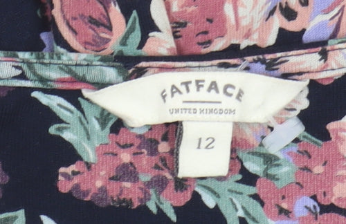 Fat Face Women's Floral Short Sleeve Dress Size 12