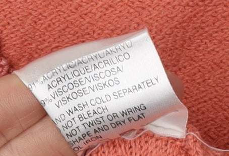 Alibi Women's Orange Floral Embroidered Cardigan