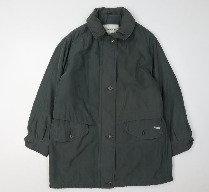 Dannimac Women's Long Coat Green L - Casual Autumn