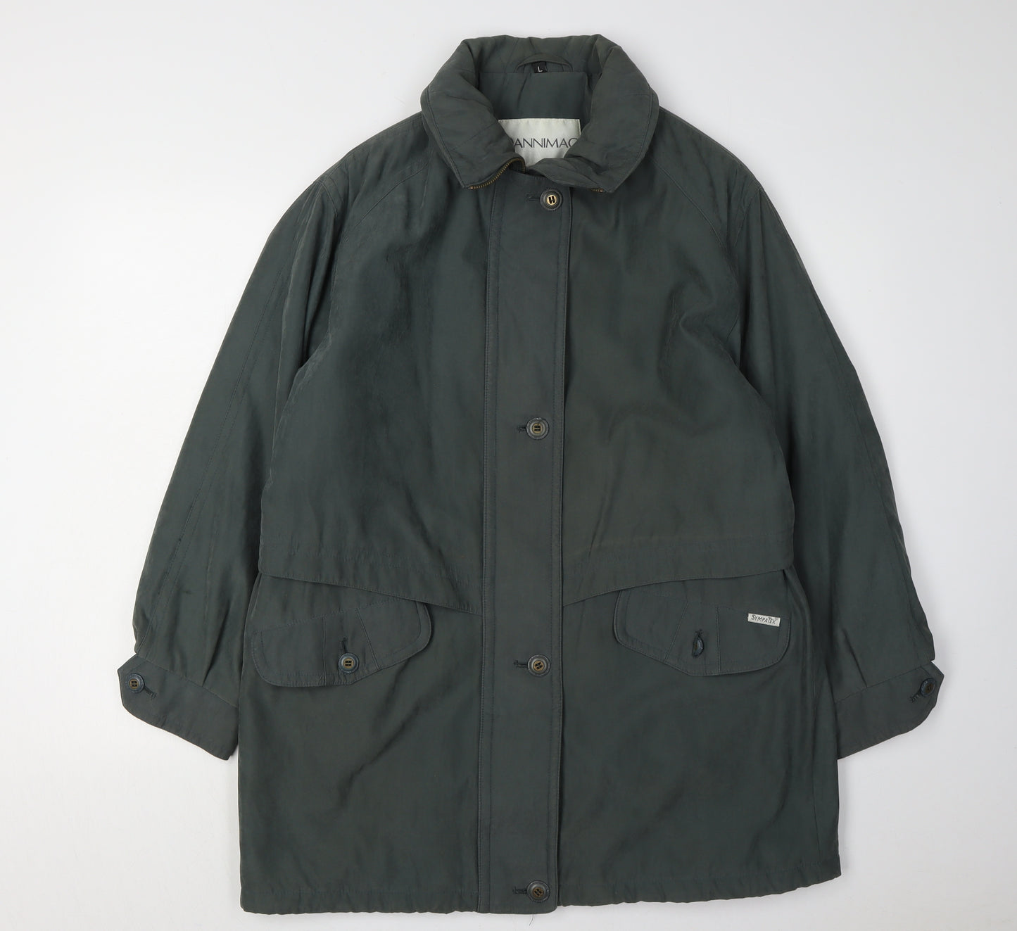 Dannimac Women's Long Coat Green L - Casual Autumn