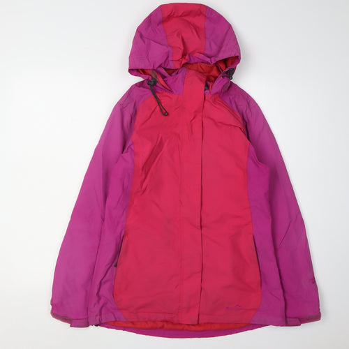 Peter Storm Women's Pink Rain Coat Size 10 Hooded Jacket
