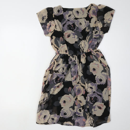 Yumi Women's Floral A-Line Short Sleeve Dress Size 10