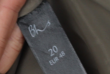 BHS Women's Brown Midi Flare Linen Blend Skirt Size 20