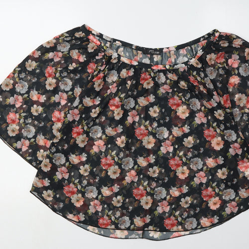 Jane Norman Women's Black Floral Blouse, Size 10