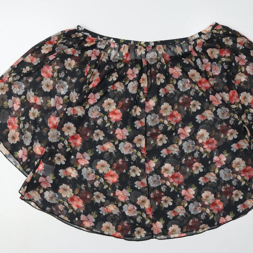 Jane Norman Women's Black Floral Blouse, Size 10