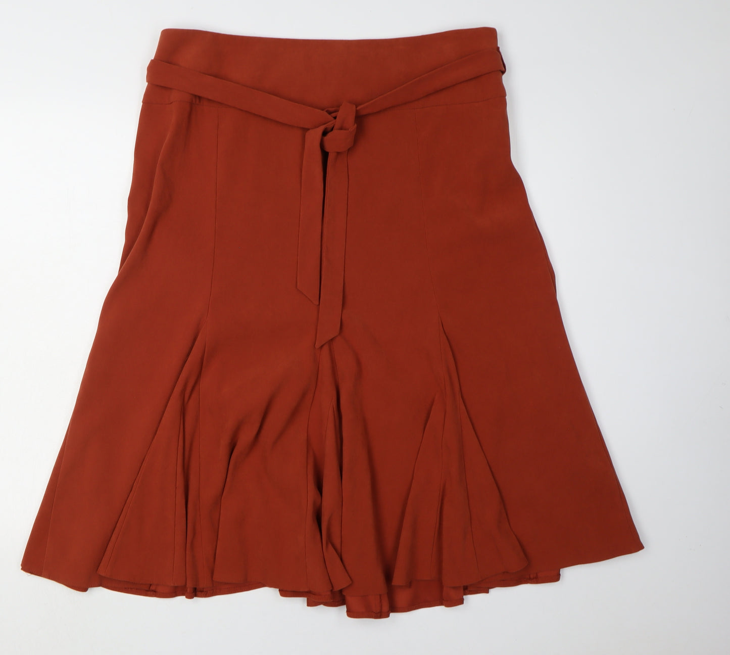 BA Women's Brown A-Line Midi Skirt, Size 16