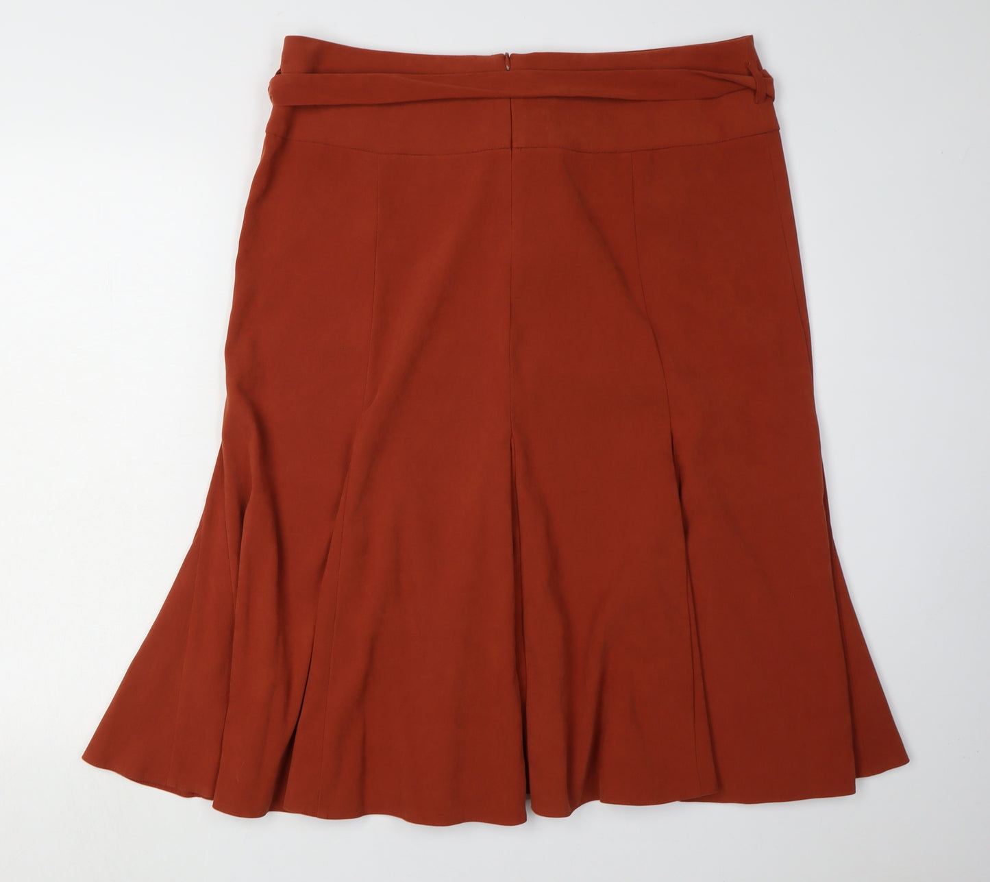 BA Women's Brown A-Line Midi Skirt, Size 16