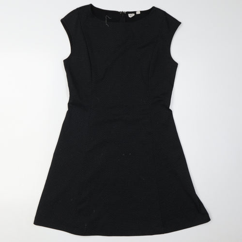 GAP Women's Black Sleeveless Dress, Size 8, Zip Closure