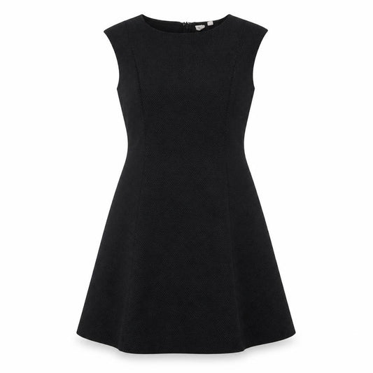 Front view of Gap Women's Black Sleeveless Dress, size 8, Zip Closure