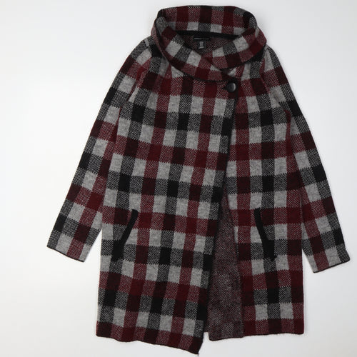 Adrienne Vittadini Women's Multicoloured Plaid Cape M