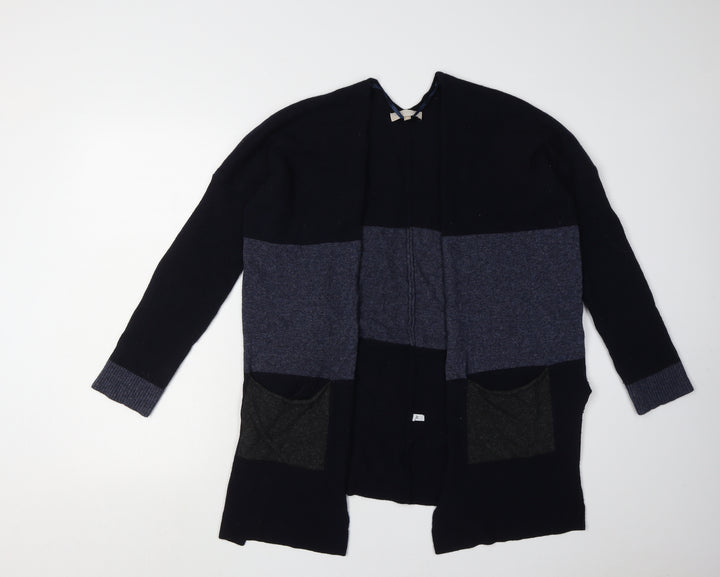 Benedetta B. Women's Black Grey Open Front Cardigan M