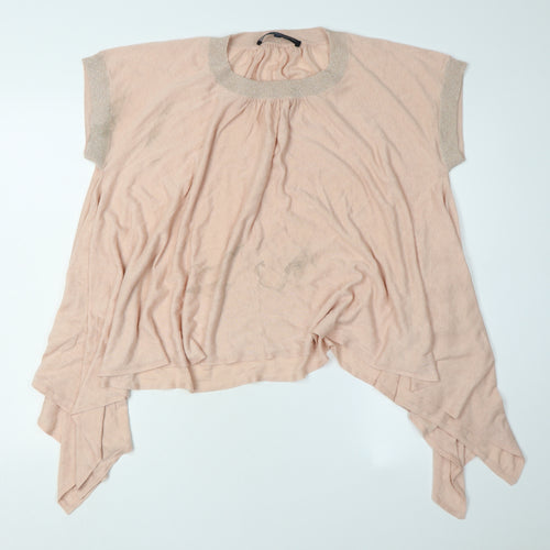 French Connection Women's Pink Cape Jumper Size M