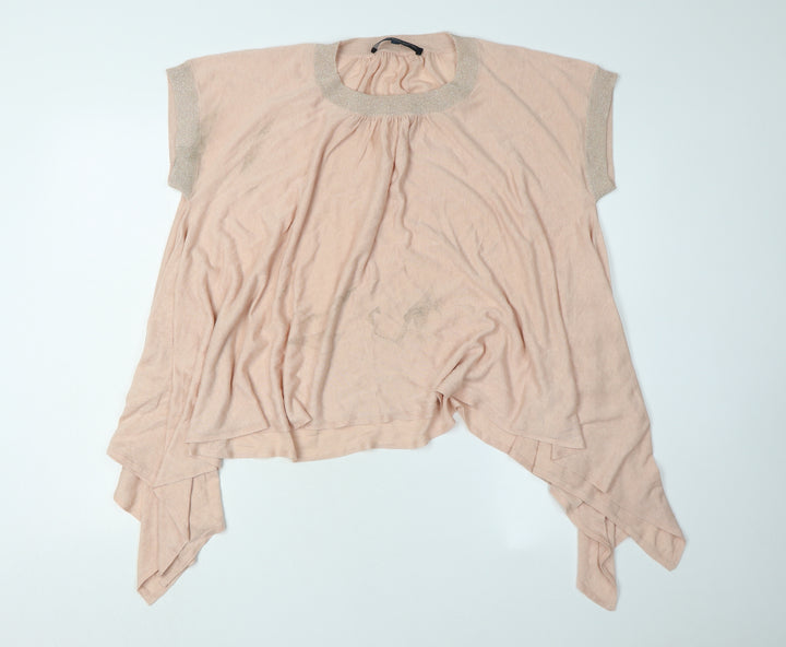 French Connection Women's Pink Cape Jumper Size M