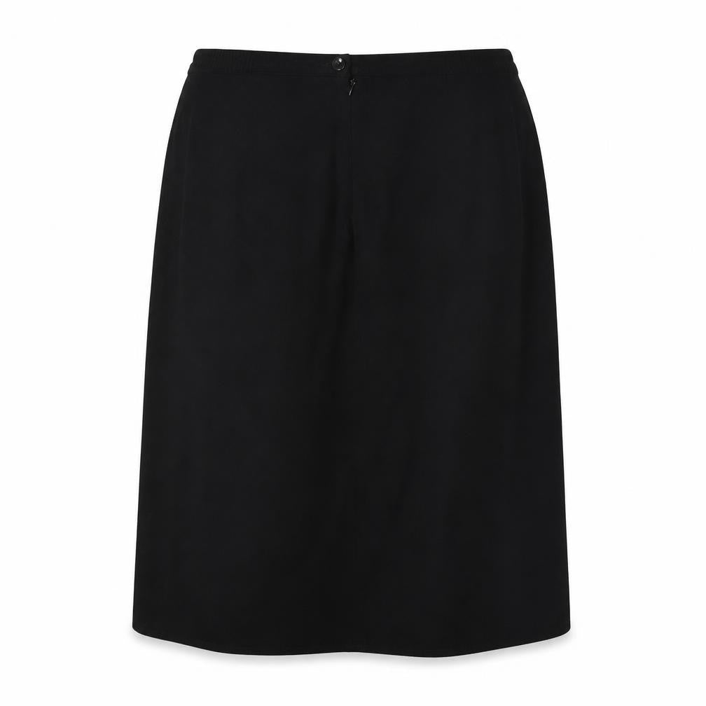 Front view of EWM Women's Black Pencil Skirt, size 16, - Elegant & Versatile