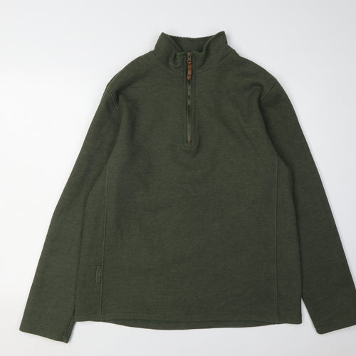 Mountain Warehouse Men's Green Pullover Fleece Sweatshirt M