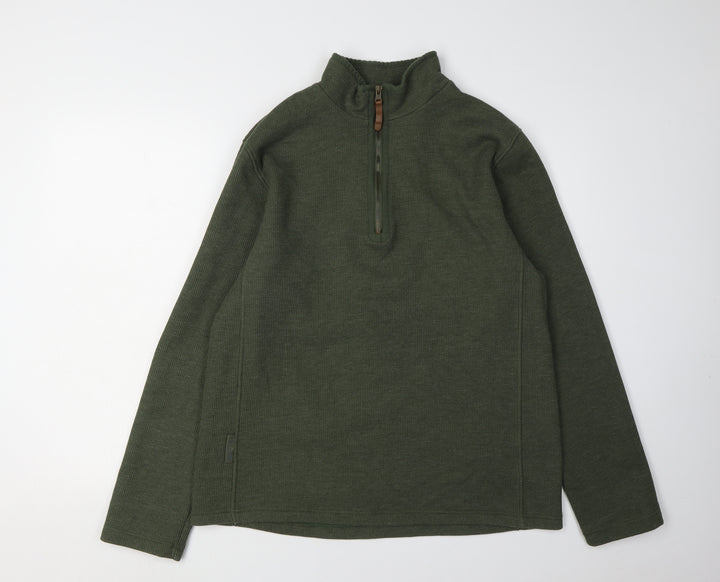 Mountain Warehouse Men's Green Pullover Fleece Sweatshirt M