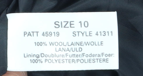 Windsmoor Women's Black Blazer, Size 10, Pinstripe Wool