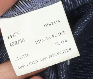 Magee Blue Linen Blazer Men's 40R Business Casual