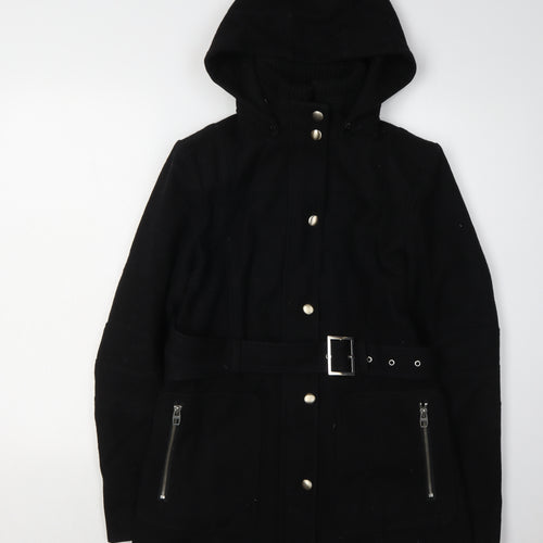 Miss Sixty Women's Black Belted Parka Jacket S
