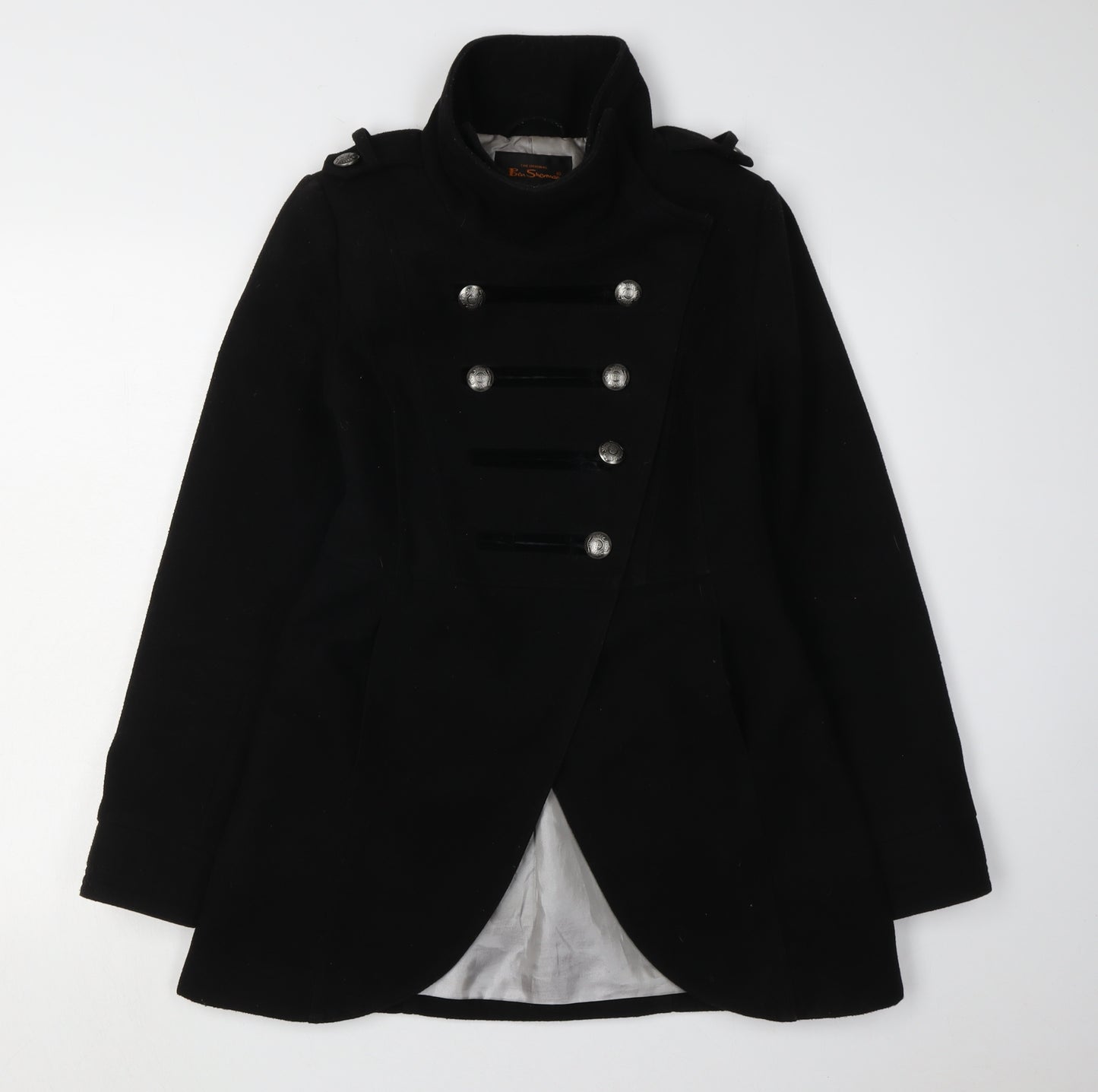 Ben Sherman Women's Black XS Military Coat